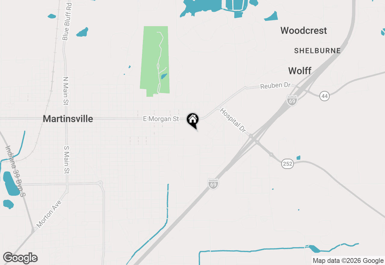 Map of 1396 E Columbus Street, Martinsville, IN 46151