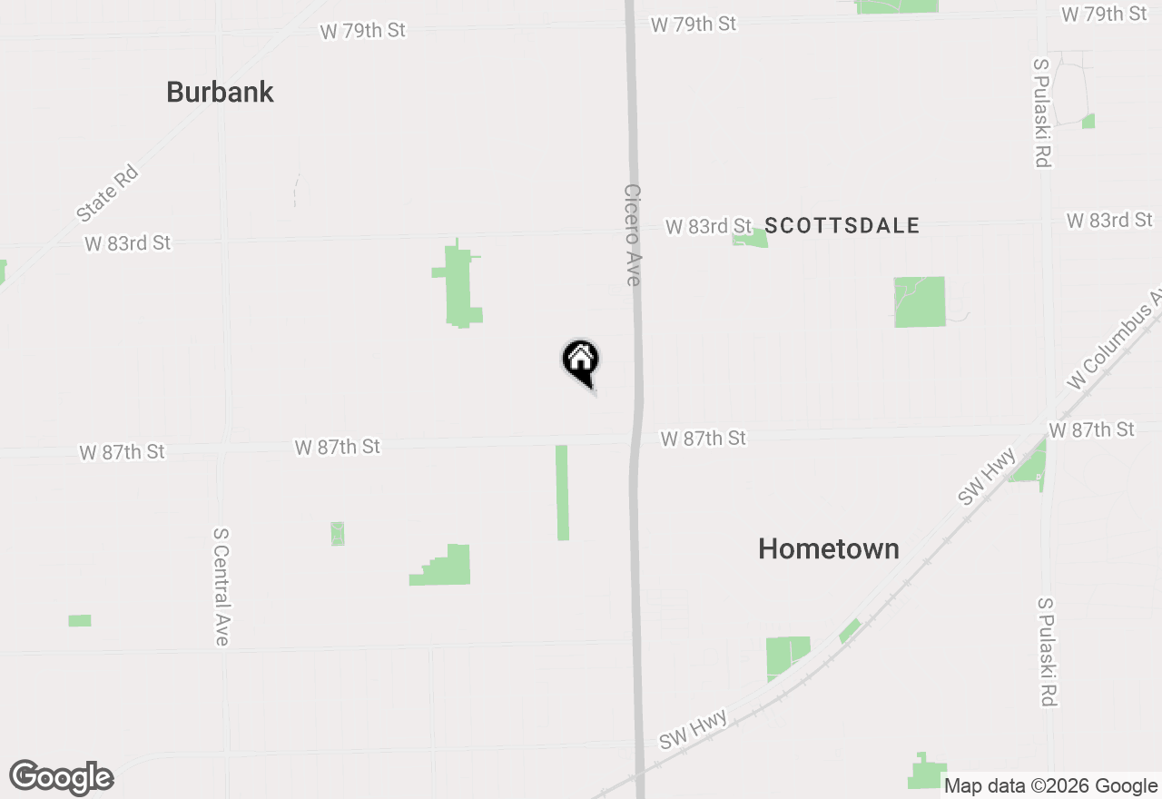 Map of 8608 Lamon Avenue, Burbank, IL 60459