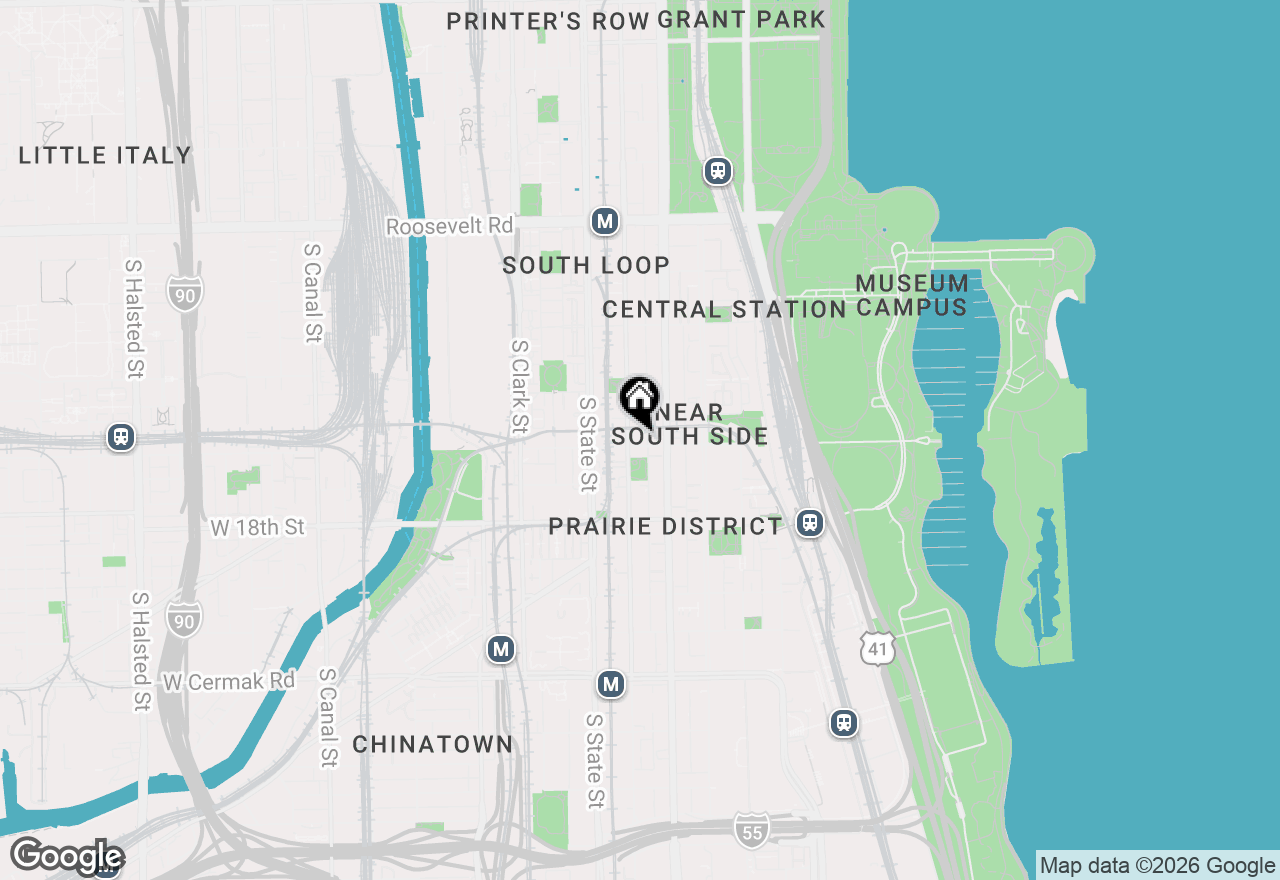Map of 50 E 16th Street #1304, Chicago, IL 60616