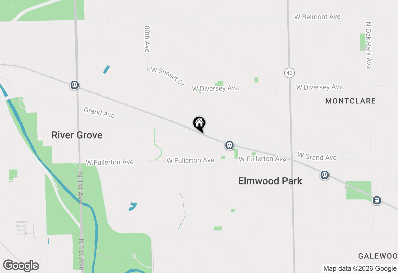 Map of (Address confidential), Elmwood Park, Illinois 60707