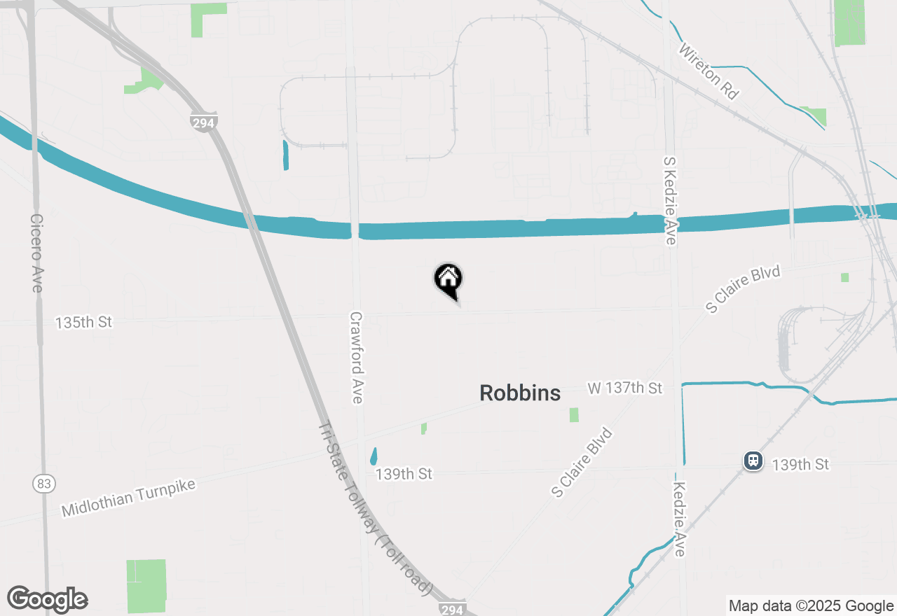 Map of 3724 W 135th Street, Robbins, IL 60472