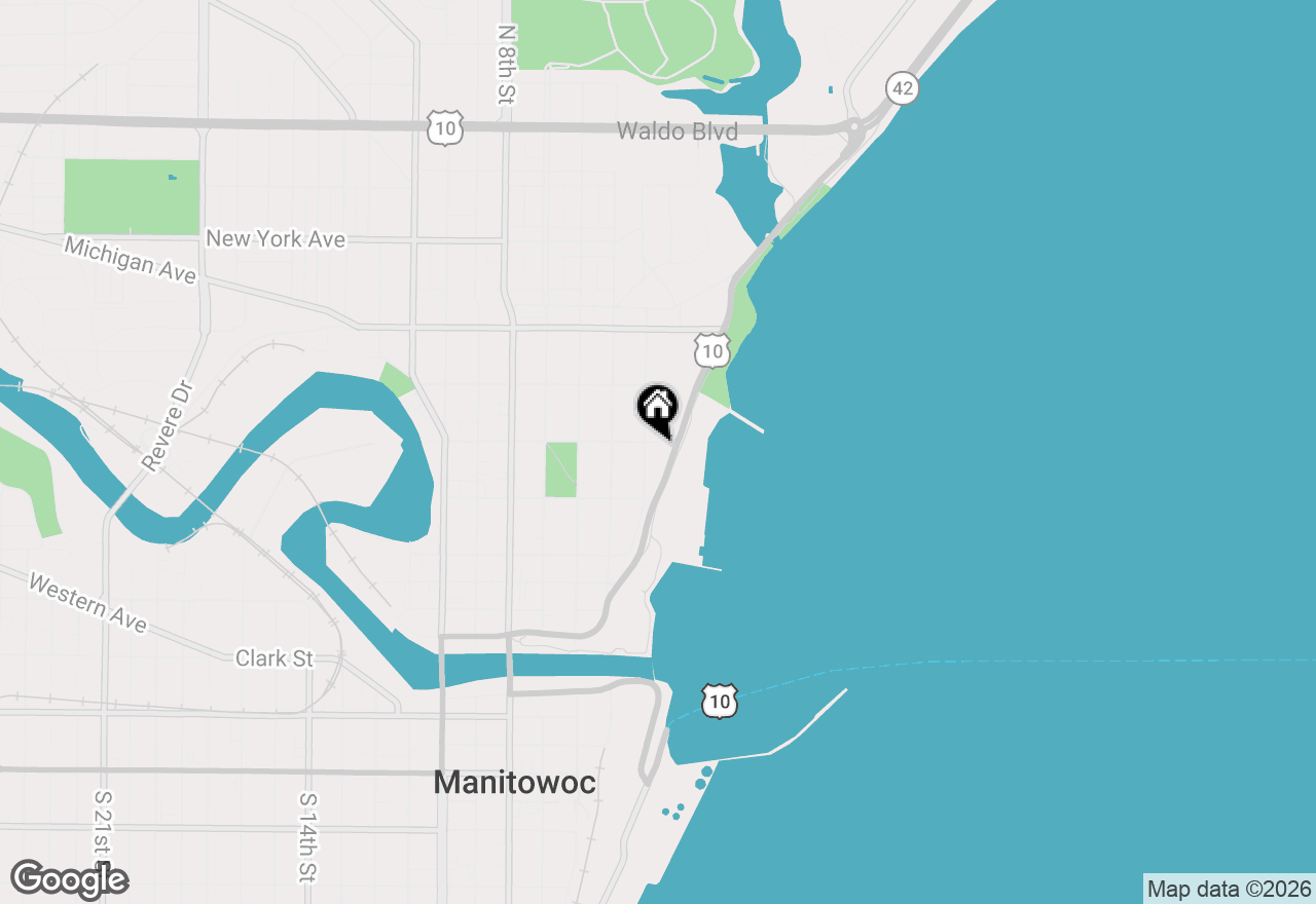 Map of 315 Park St, Manitowoc, WI 54220