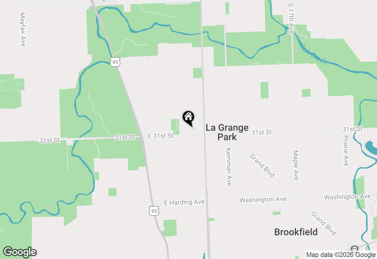 Map of 1112 Homestead Road, La Grange Park, IL 60526