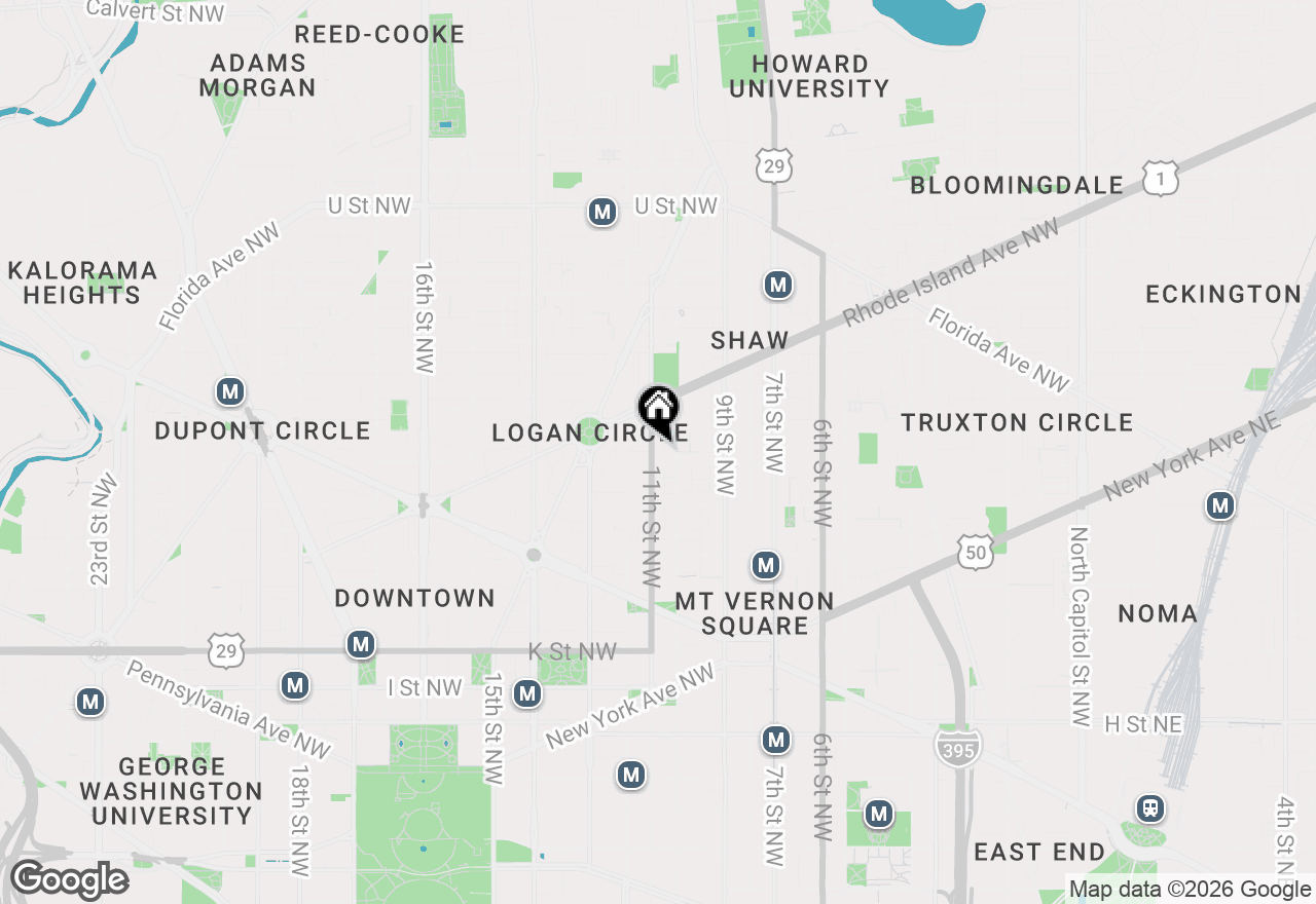 Map of 1413 11th Street Nw #A, Washington, DC 20001