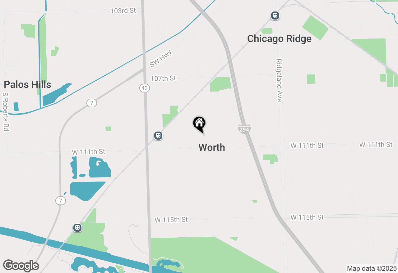 Map of 6840 W Crandall Avenue, Worth, IL 60482