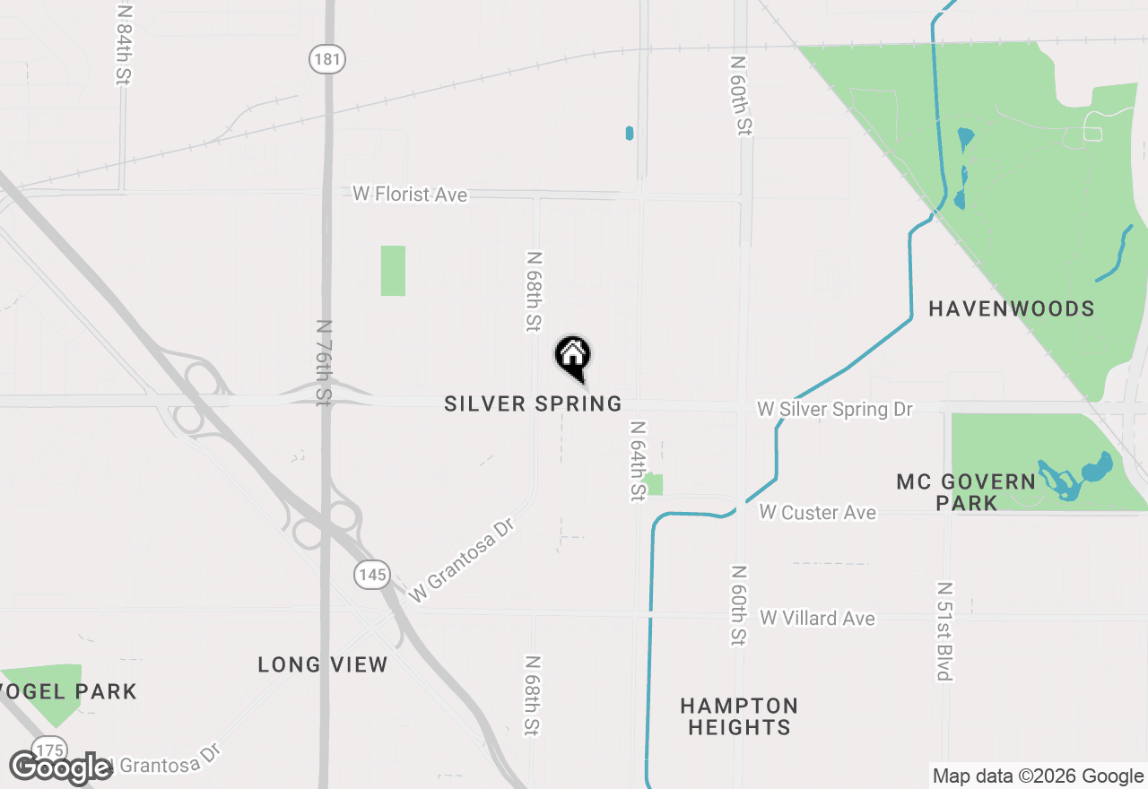 Map of 6620 W Silver Spring Dr, Milwaukee, WI 53218