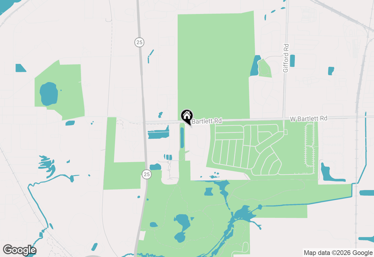 Map of 122 Fieldcrest Drive, Bartlett, IL 60103
