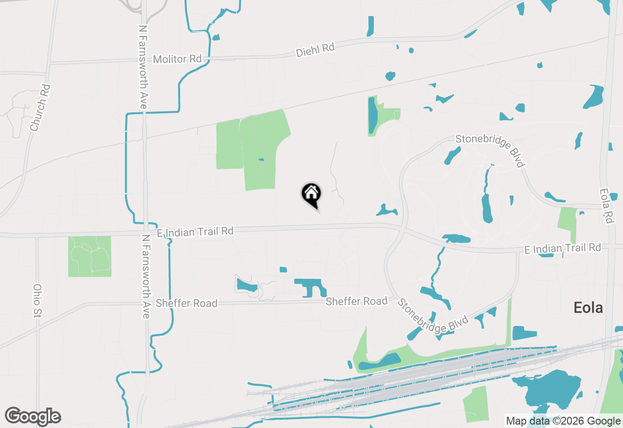 Map of 1842 Highbury Lane, Aurora, IL 60502