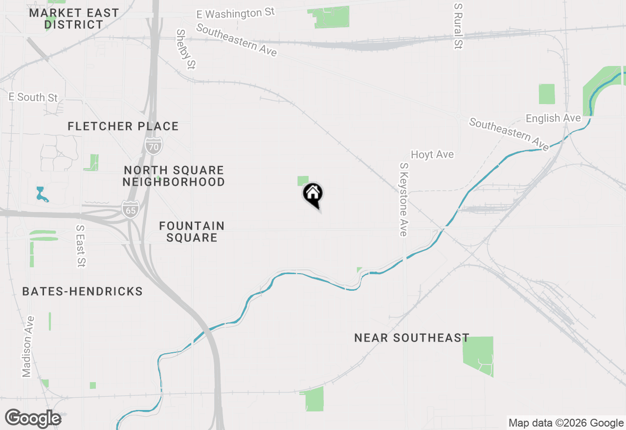 Map of 1027 Dawson Street, Indianapolis, IN 46203