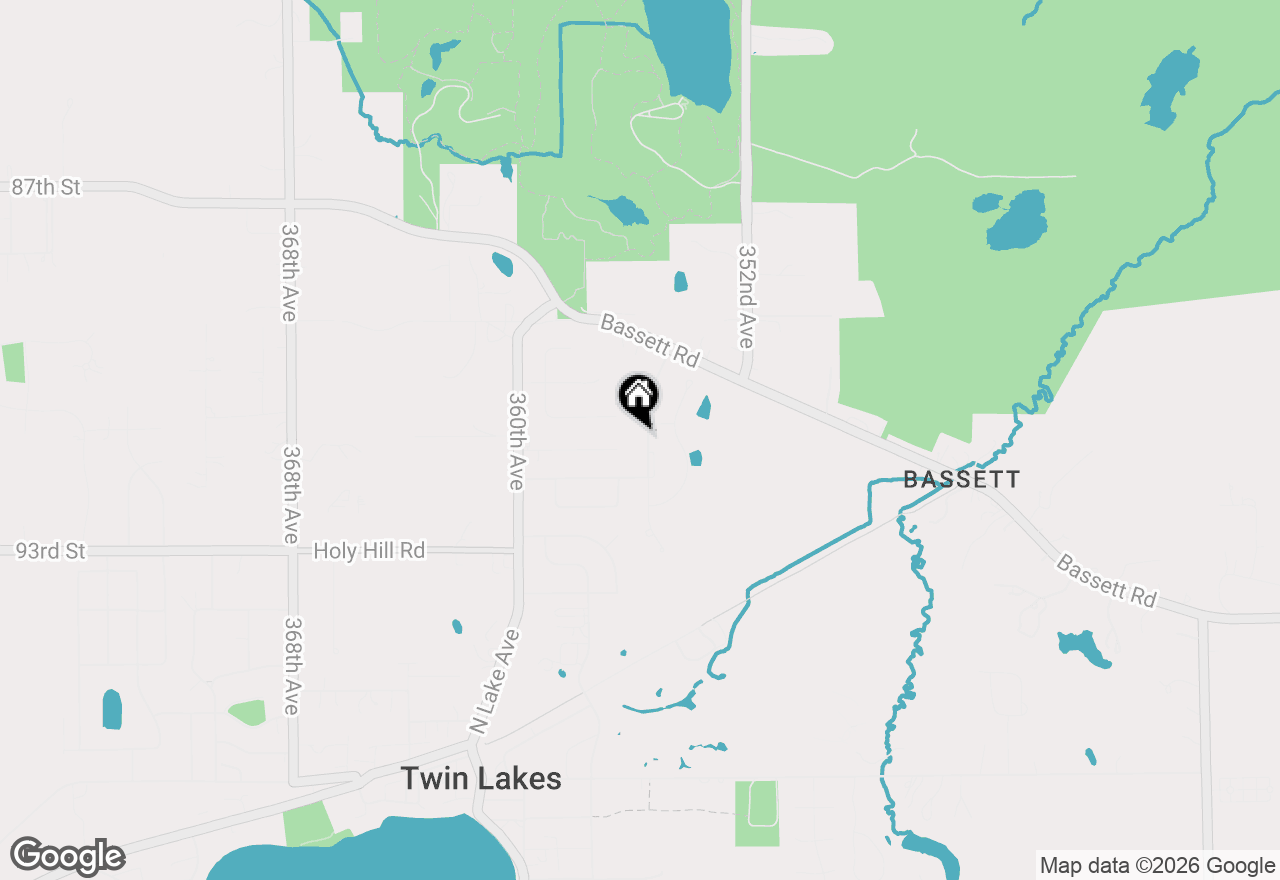 Map of 849 Fairway Dr, Twin Lakes, WI 53181
