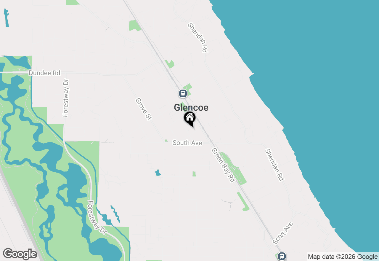 Map of 589 Vernon Avenue, Glencoe, IL 60022