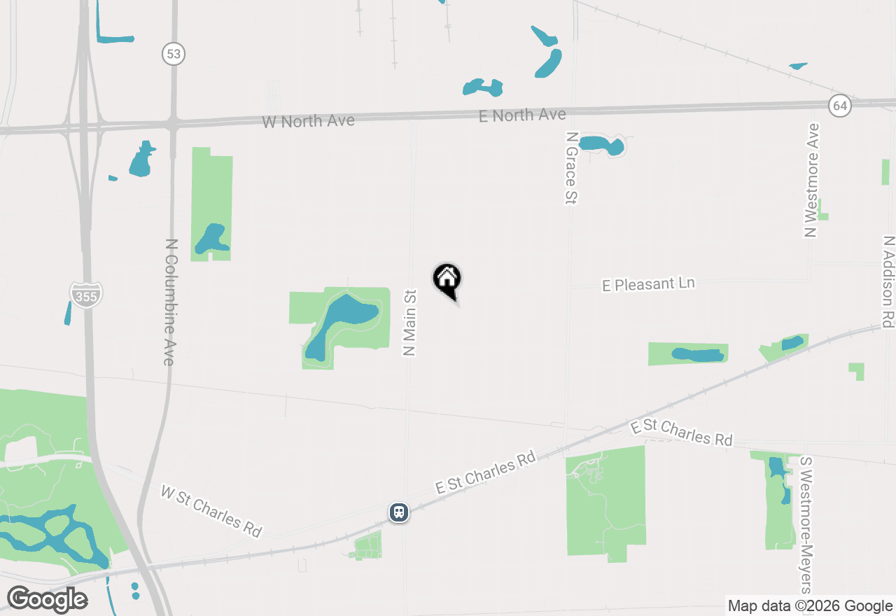 Map of 349 N Charlotte Street, Lombard, IL 60148