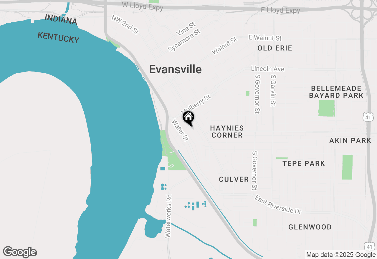 Map of 723 Se First Street, Evansville, IN 47713