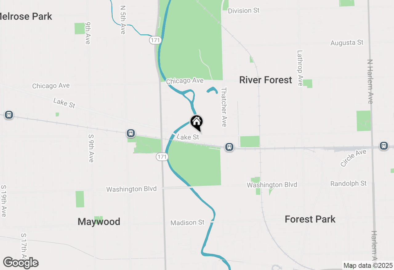 Map of 500 Auvergne Place, River Forest, IL 60305