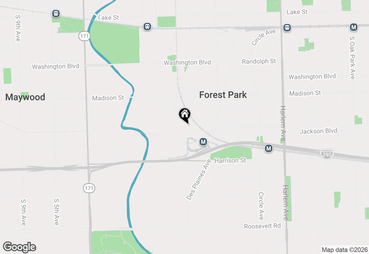 Map of 7757 Van Buren Street #413, Forest Park, IL 60130