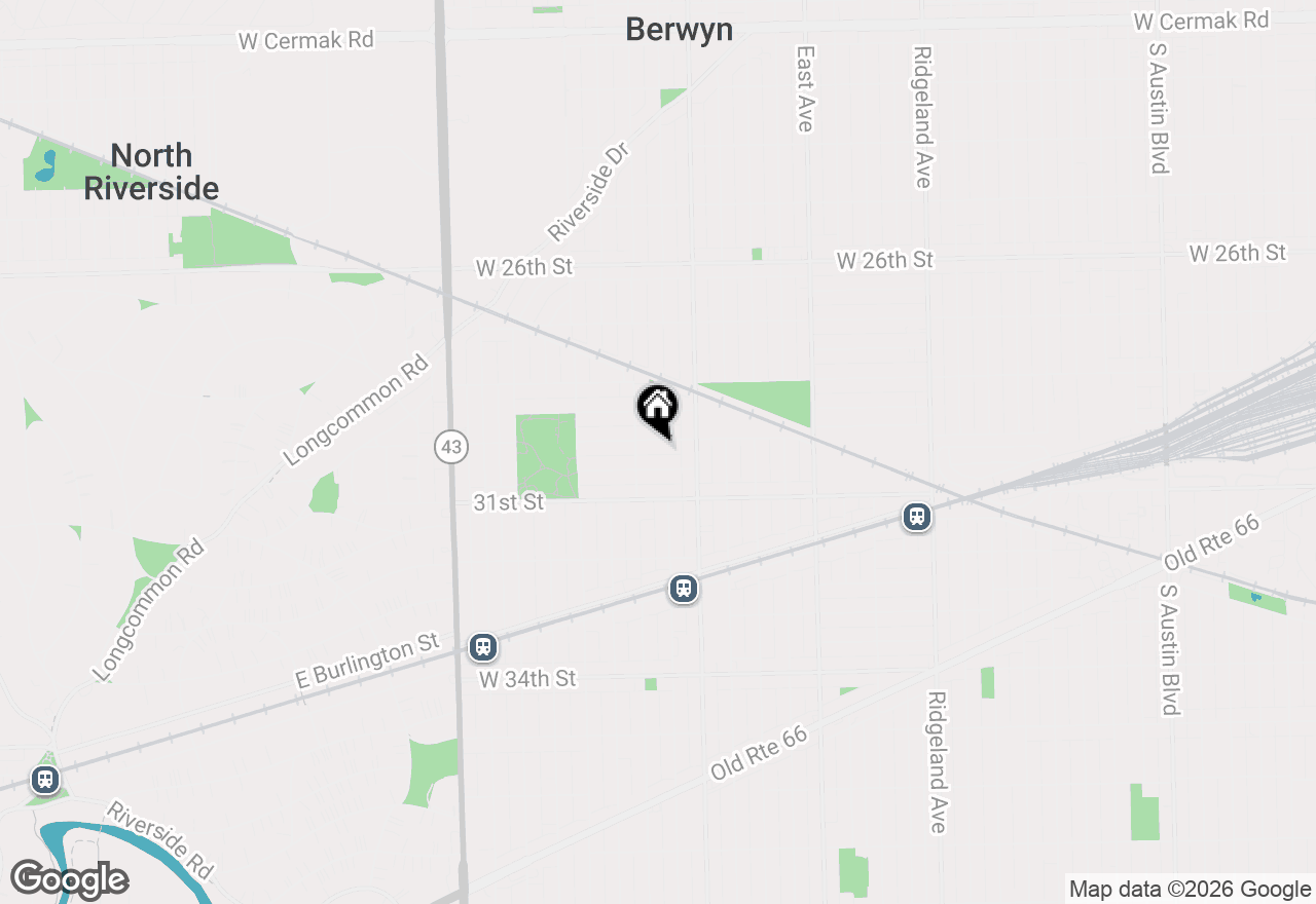 Map of 6840 30th Street, Berwyn, IL 60402