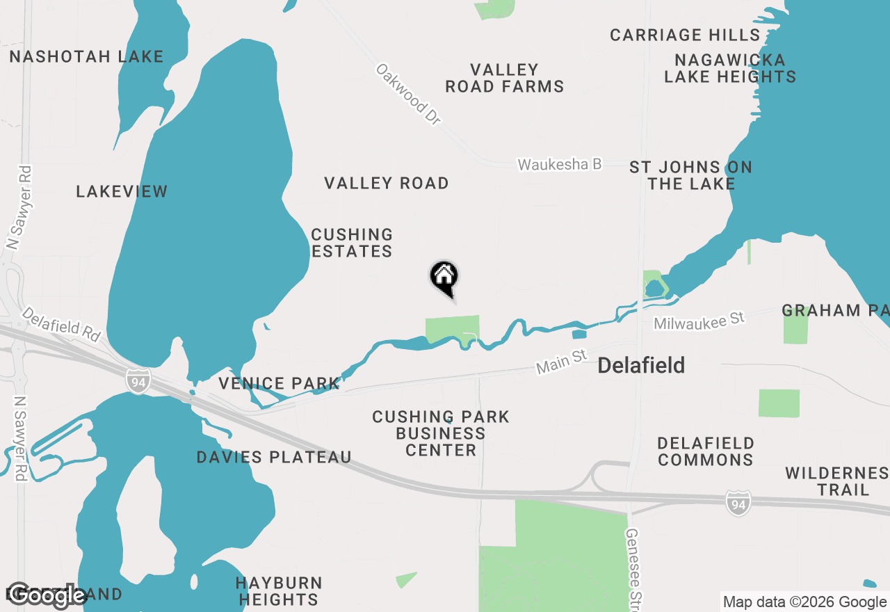 Map of 126 Hickory Dr, Delafield, WI 53018