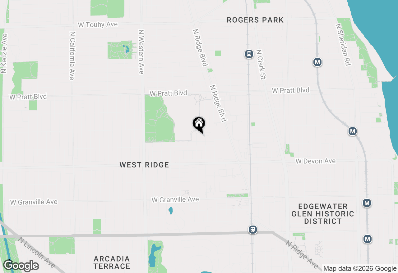 Map of 6531 N Hoyne Avenue #1S, Chicago, IL 60645