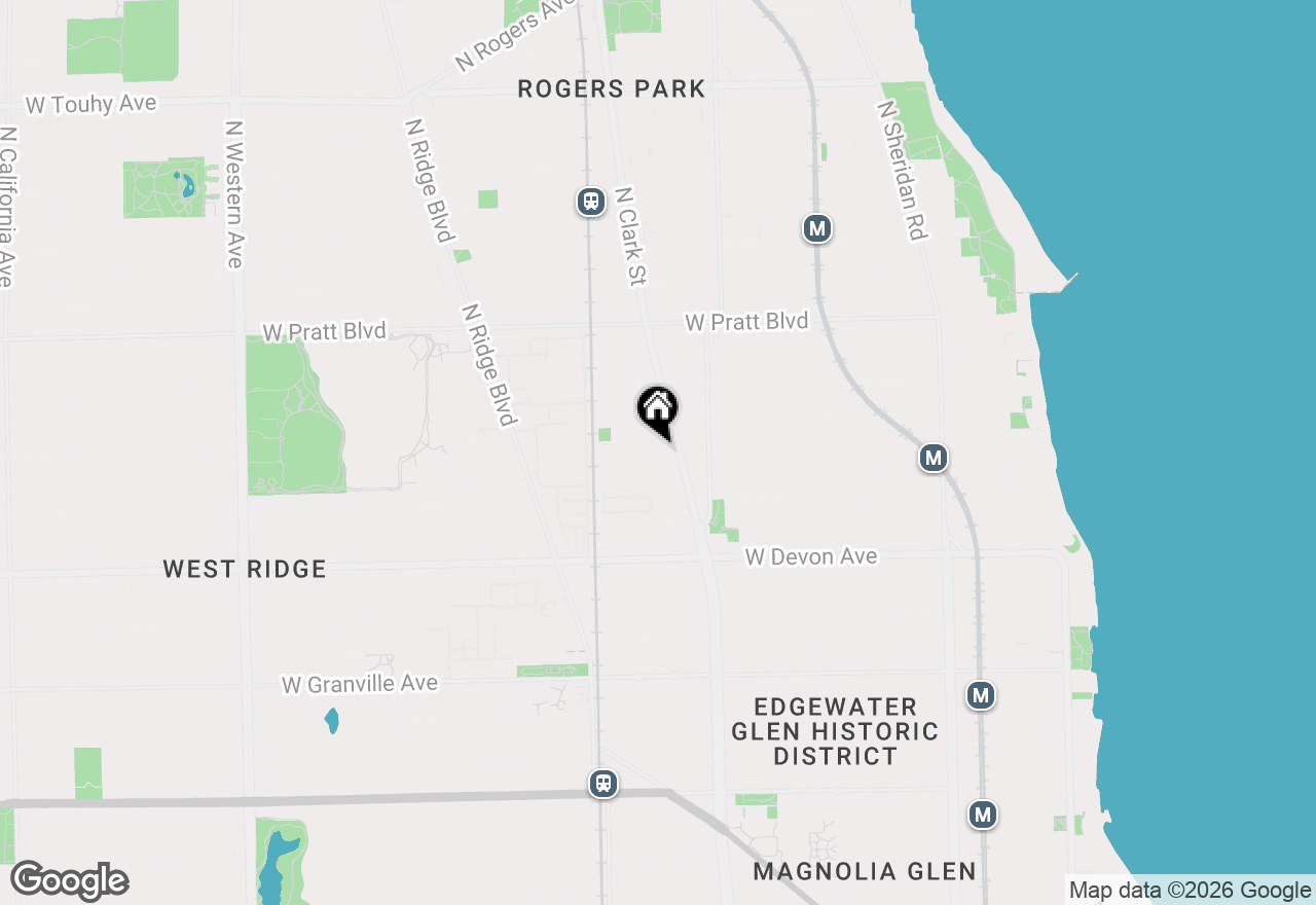 Map of 1703 W Albion Avenue #2E, Chicago, IL 60626