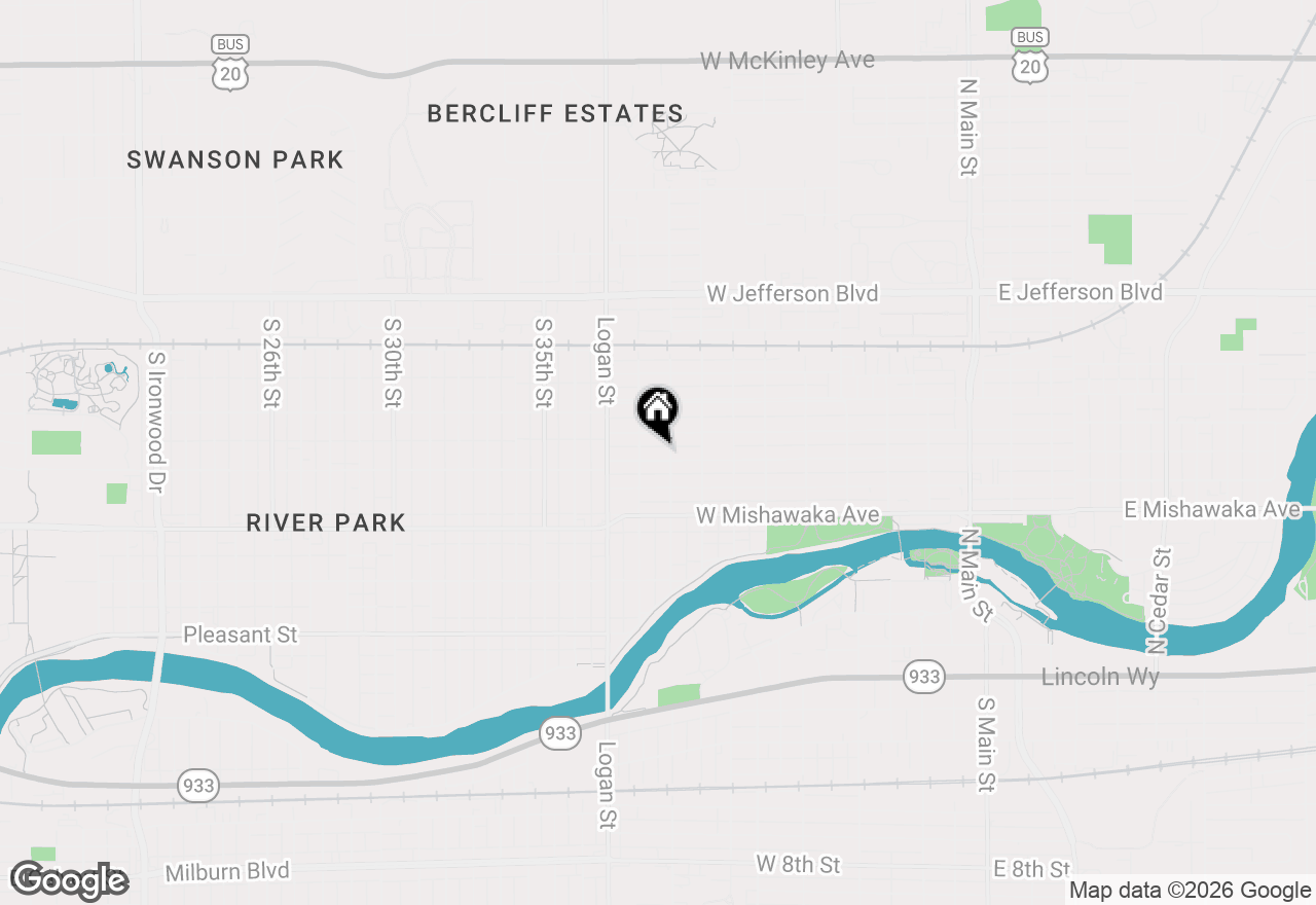 Map of 910 W Lawrence Street, Mishawaka, IN 46545
