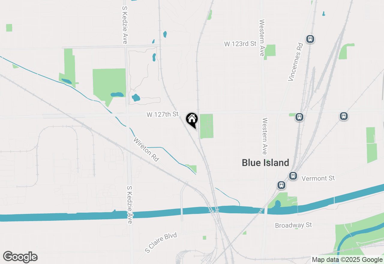 Map of 12807 Mozart Street, Blue Island, IL 60406