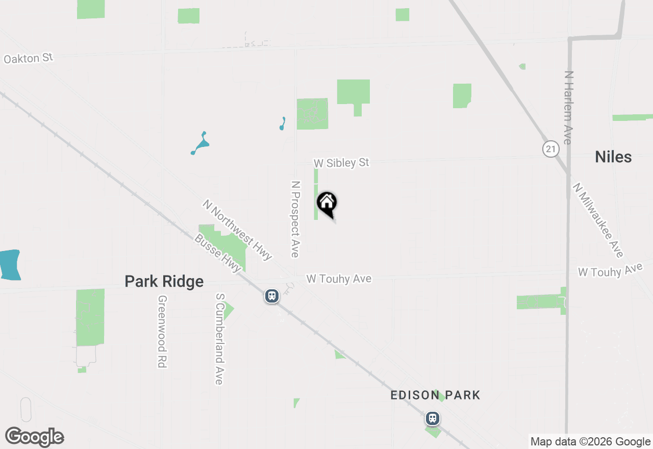 Map of 317 Elm Street, Park Ridge, IL 60068