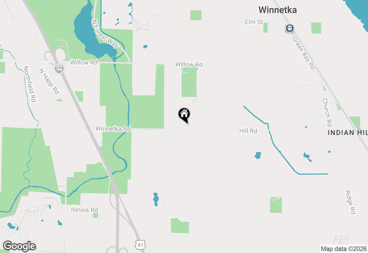 Map of 1185 Hill Road, Winnetka, IL 60093