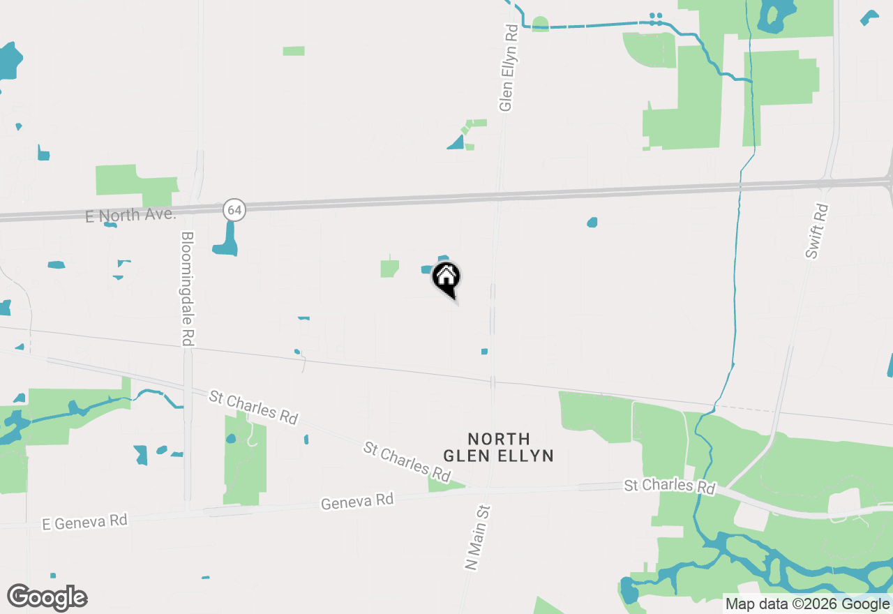 Map of 1N536 Highland Avenue, Glen Ellyn, IL 60137