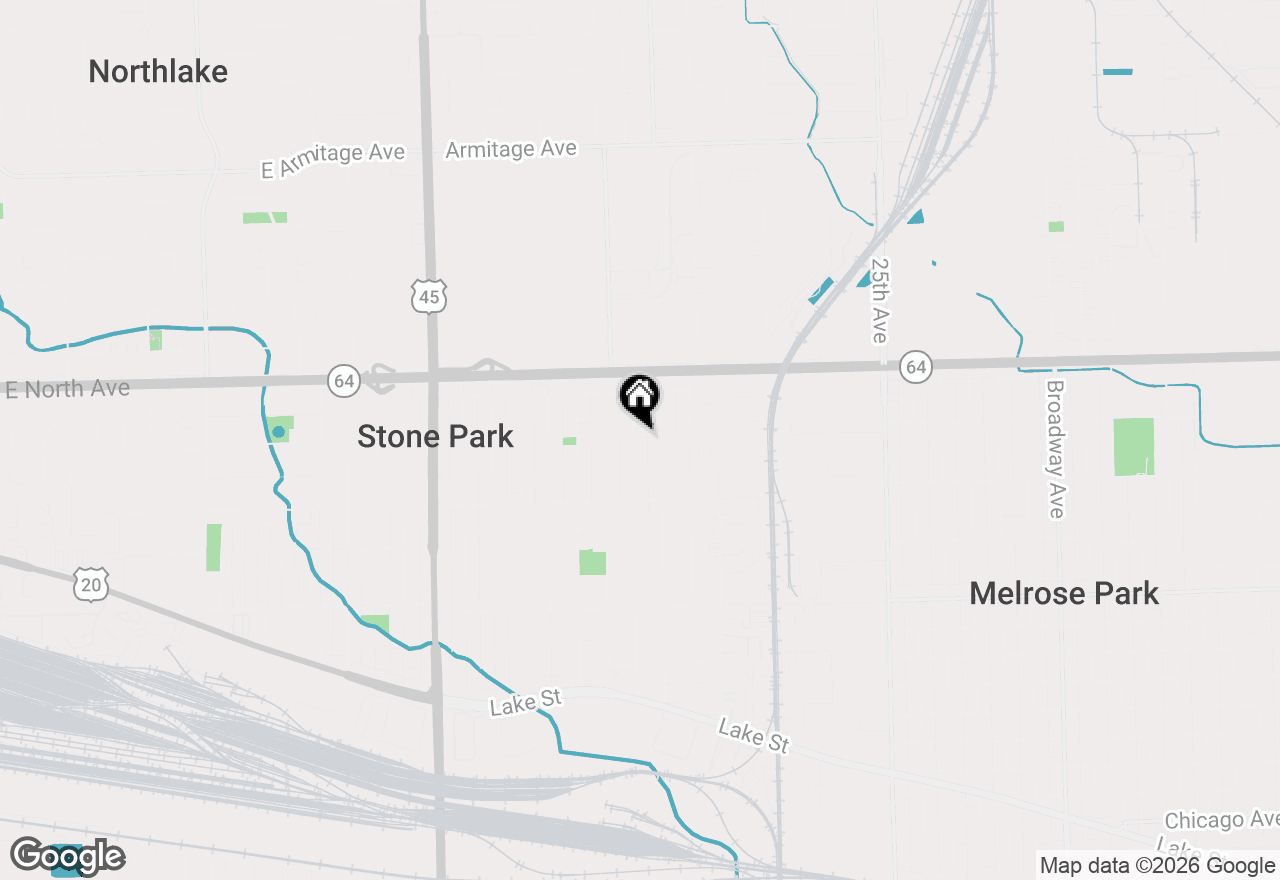 Map of 1745 N 34th Avenue, Stone Park, IL 60165