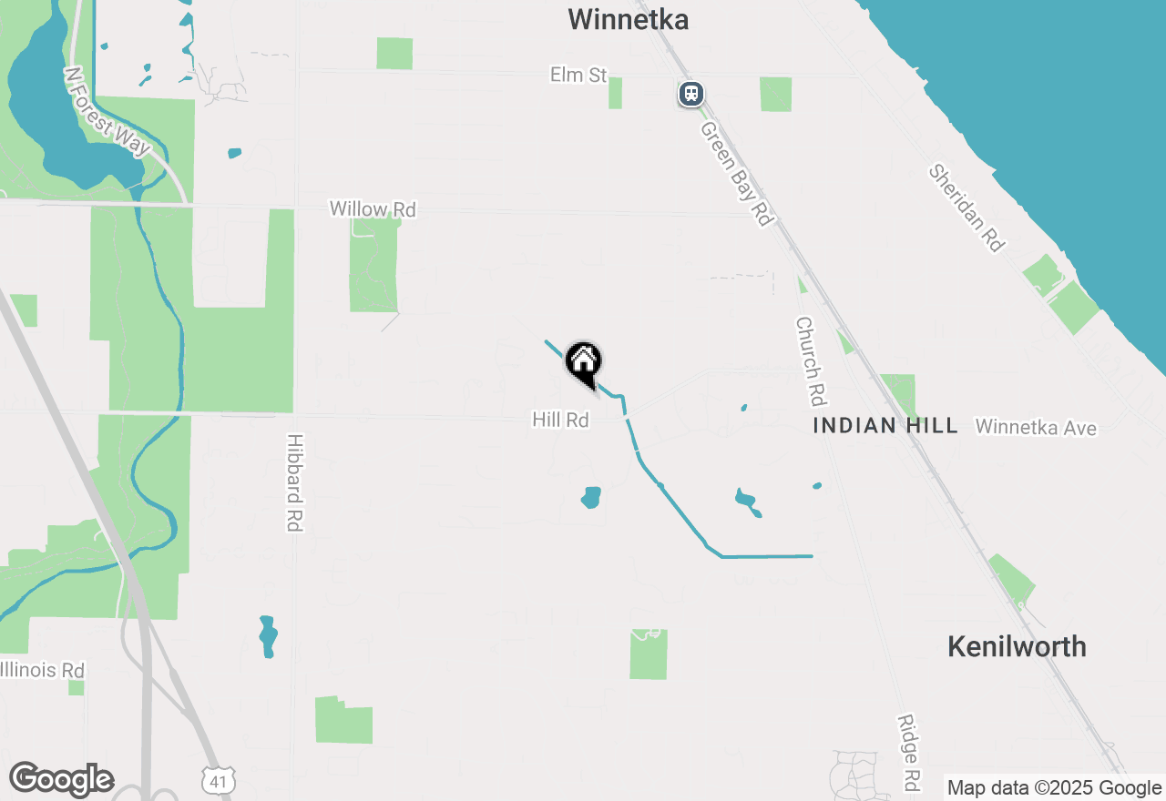 Map of 901 Hill Road, Winnetka, IL 60093