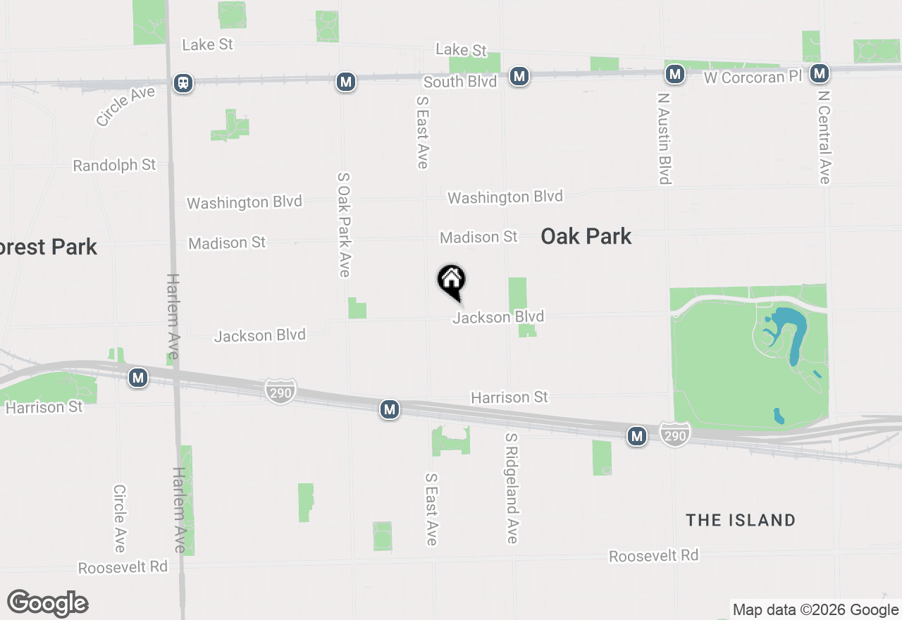 Map of 638 S Scoville Avenue, Oak Park, IL 60304