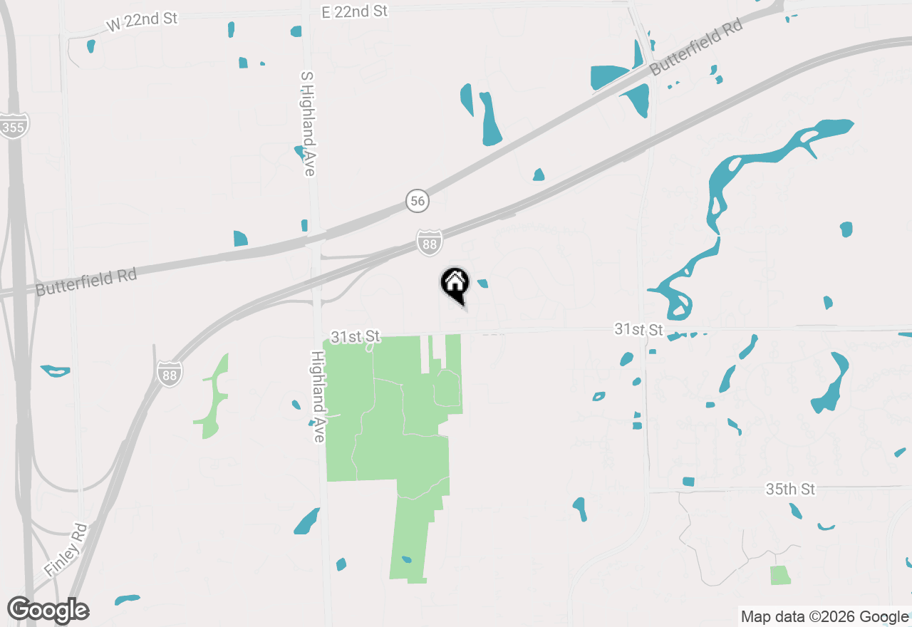 Map of 19W286 Governors Trail, Oak Brook, IL 60523