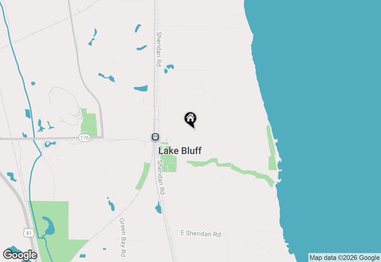 Map of 207 E North Avenue, Lake Bluff, IL 60044