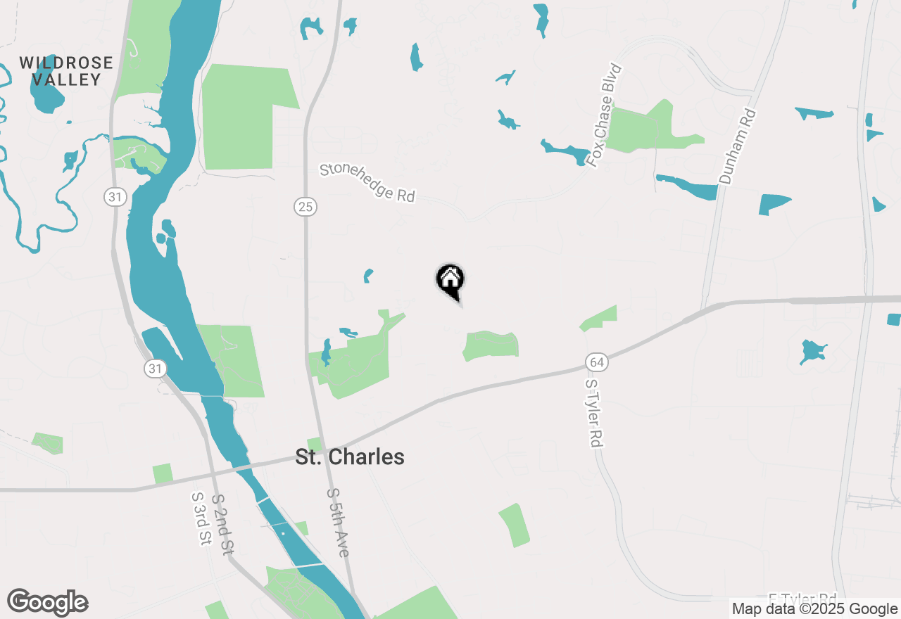 Map of 601 Steeplechase Road, St. Charles, IL 60174