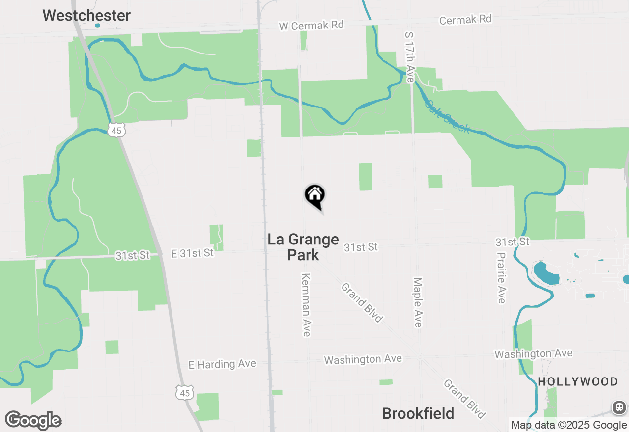 Map of 1204 Blanchan Avenue, La Grange Park, IL 60526