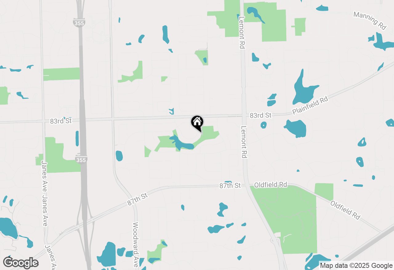 Map of 3140 Grandview Place, Darien, IL 60561