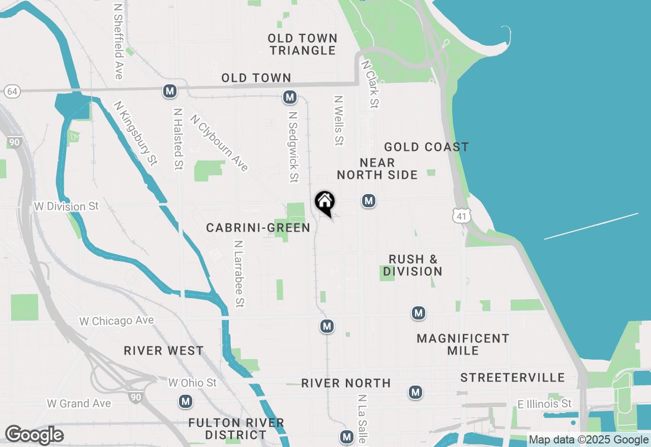 Map of 228 W Hill Street #4003, Chicago, IL 60610