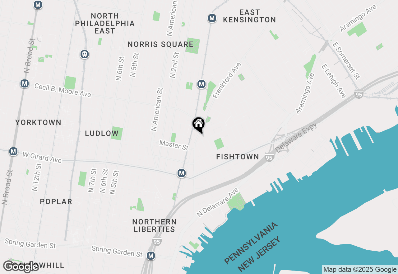 Map of 1427 Frankford Avenue, Philadelphia, PA 19125