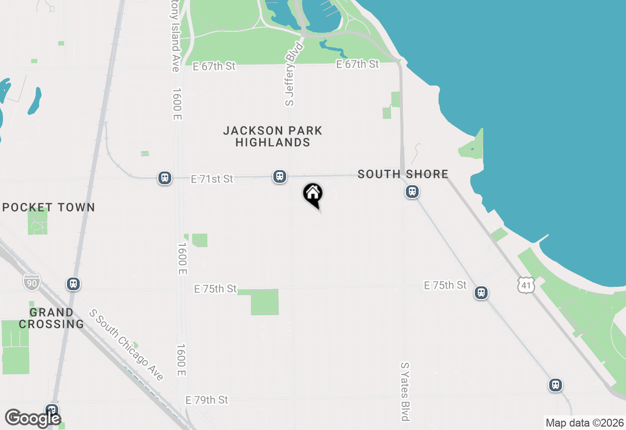 Map of 2046 E 72nd Place #2W, Chicago, IL 60649