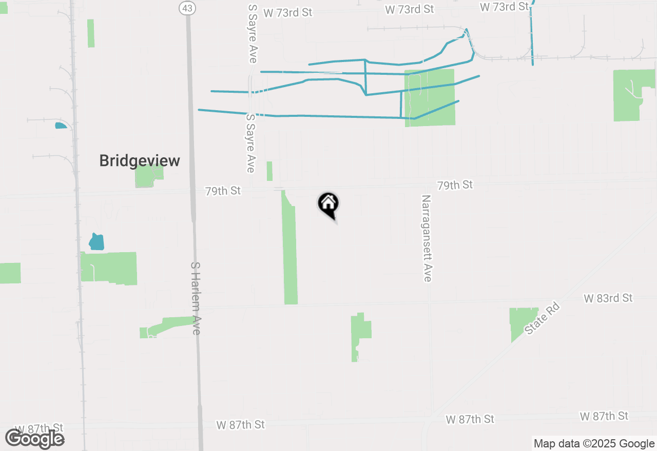 Map of 8007 Rutherford Avenue, Burbank, IL 60459