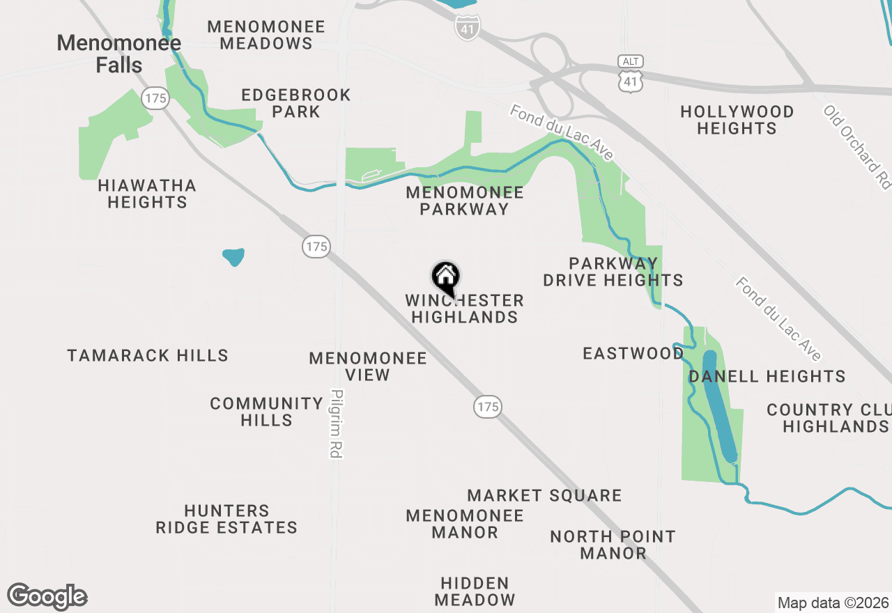 Map of W150N8239 Saxony Dr, Menomonee Falls, WI 53051