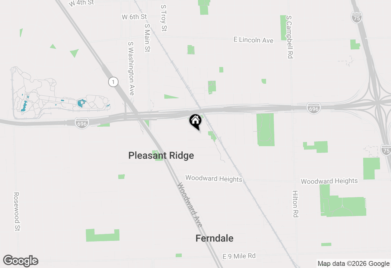 Map of 52 Devonshire Road, Pleasant Ridge, MI 48069