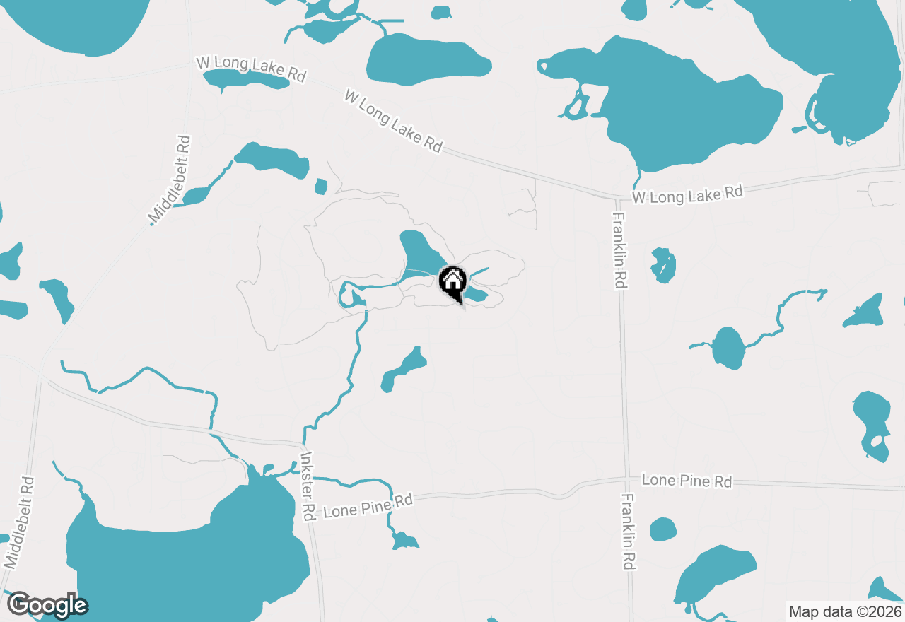Map of 1808 Moors Court, Bloomfield Hills, MI 48302
