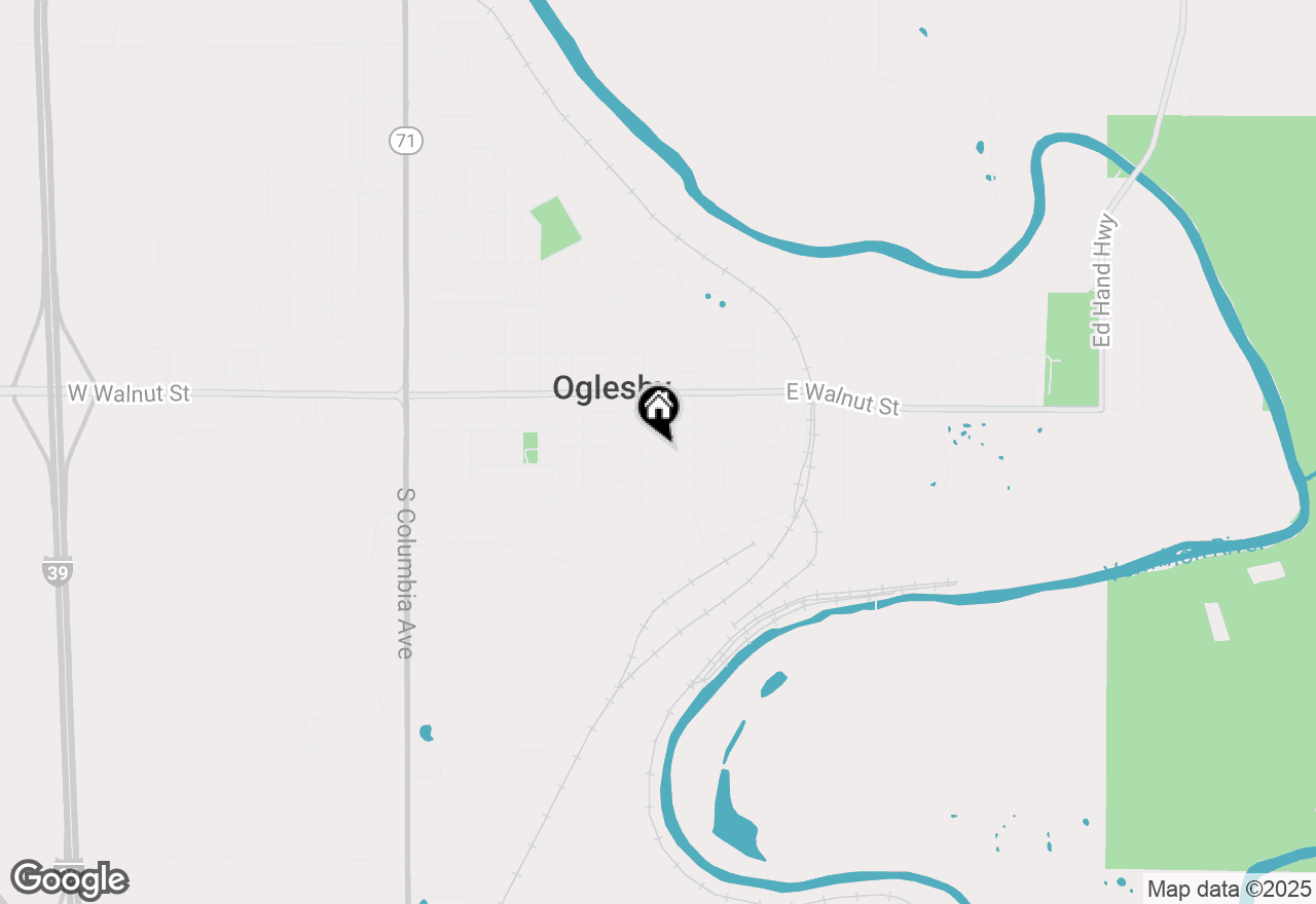 Map of 218 E 2nd Street, Oglesby, IL 61348