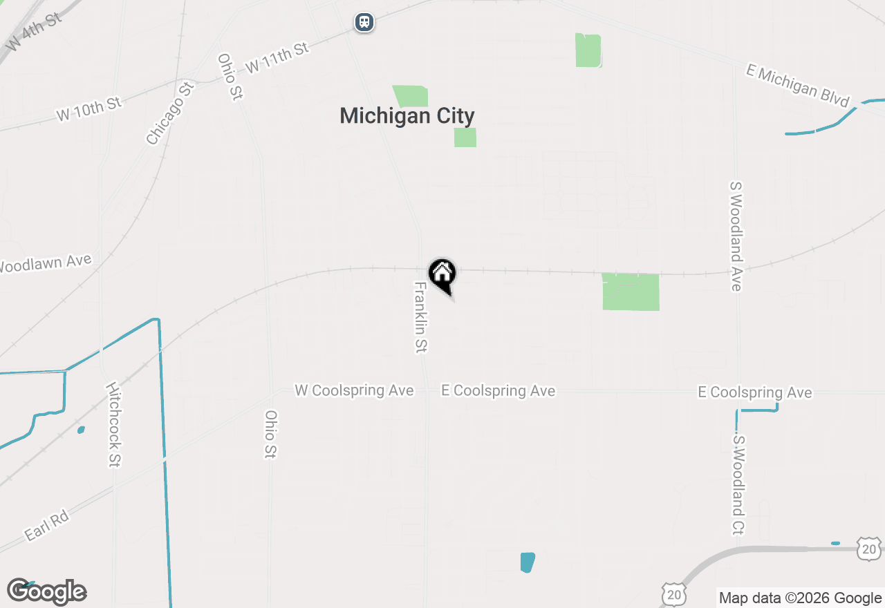 Map of 104 Gardena Street, Michigan City, IN 46360