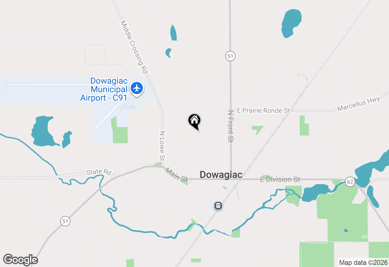 Map of 512 Green Street, Dowagiac, MI 49047