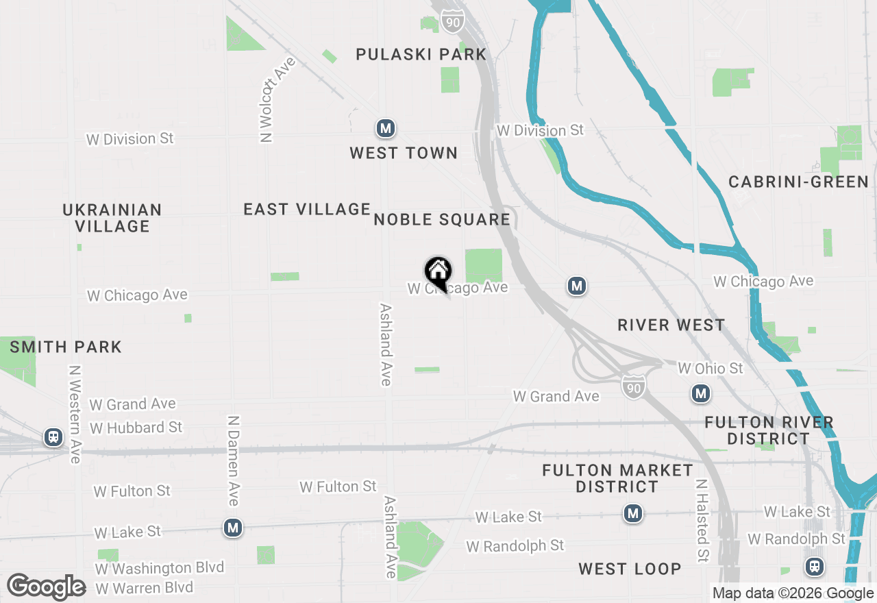 Map of 754 N Bishop Street #303, Chicago, IL 60642