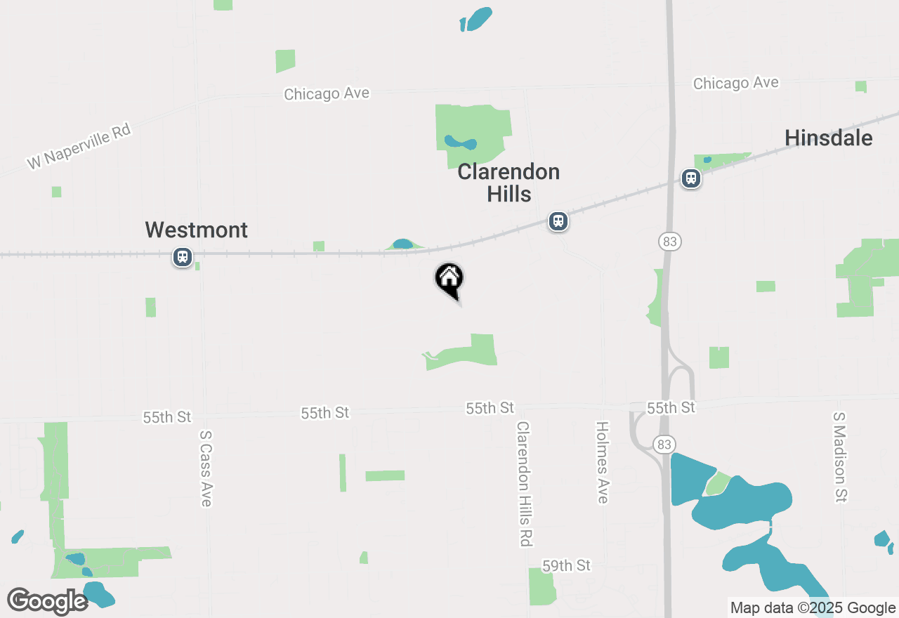 Map of 352 Ridge Avenue, Clarendon Hills, IL 60514