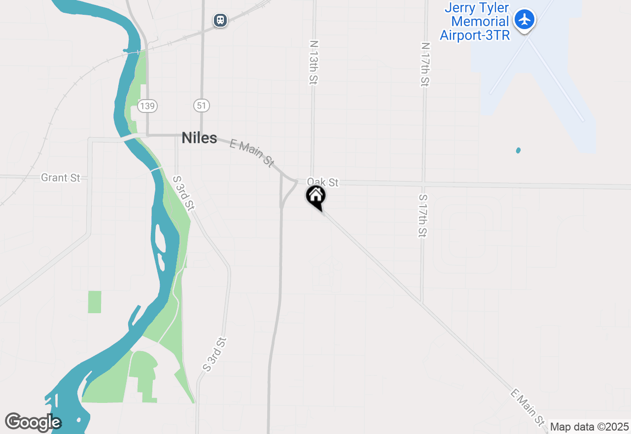 Map of 321 S 13th Street, Niles, MI 49120