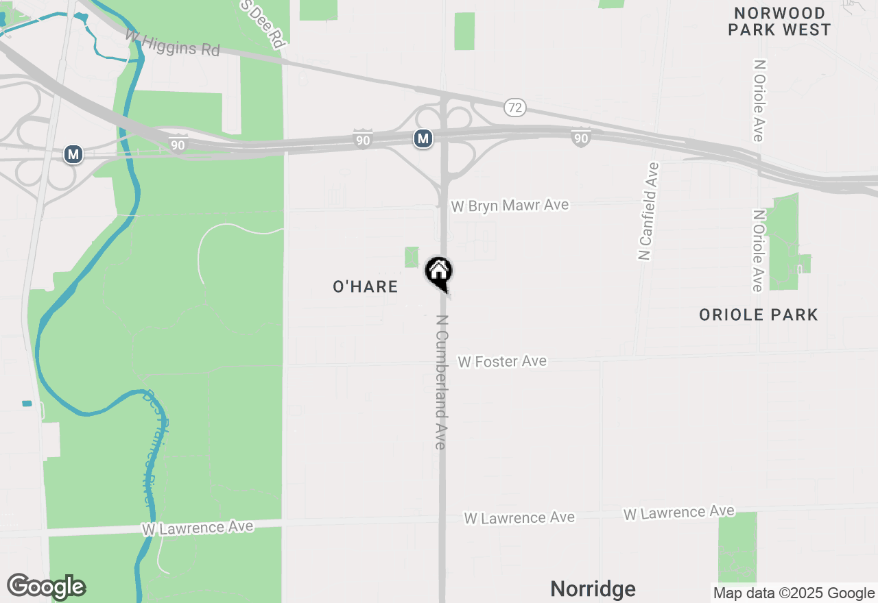 Map of 5344 N Cumberland Avenue, Chicago, IL 60656